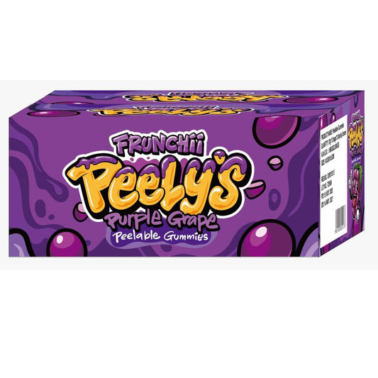 Frunchii Peely’s Purple Grape Peelable Gummies Full Box