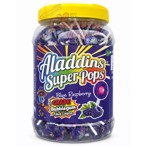 Aladdin’s Super Pops Lollipop 1020g - Grape Bubblegum