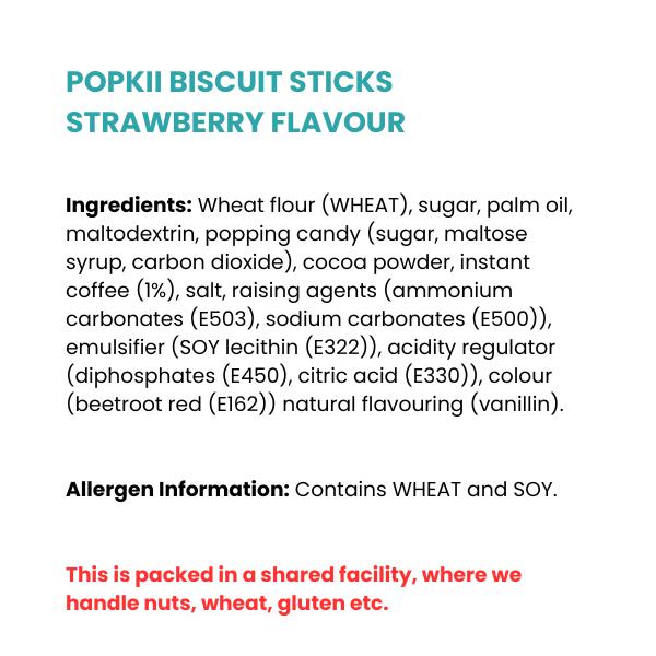Popkii Strawberry Biscuit Sticks (40g)