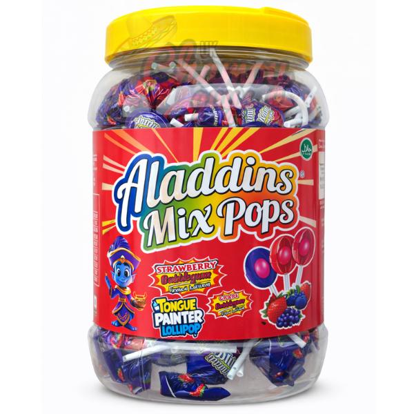 Aladdin’s Super Pops Tongue Painter Lollipop 1020g - Strawberry Bubblegum
