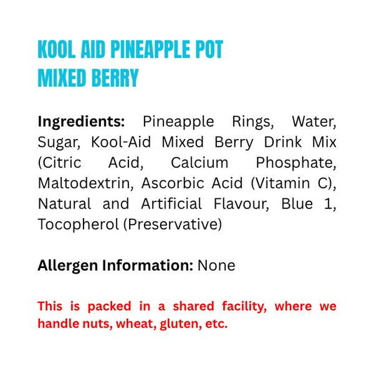 Kool-Aid Pineapple Pots Mixed Berry Flavour