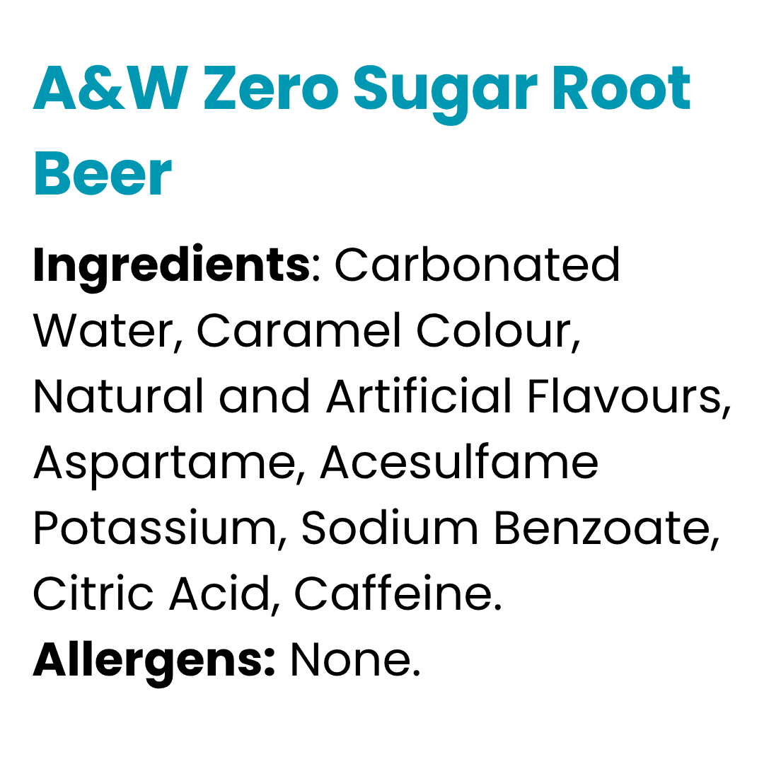 A&W Zero Sugar Root Beer - 12fl.oz (355ml)
