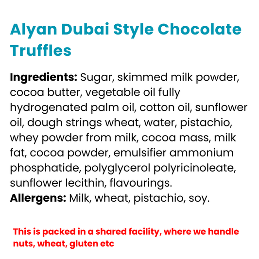 Alyan Dubai Style Chocolate Truffles