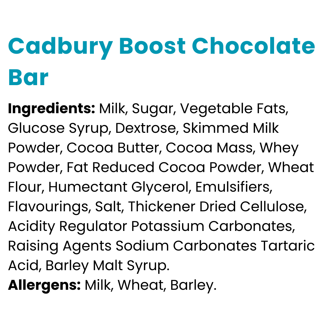 Cadbury Boost Chocolate Bar 48.5g x 48