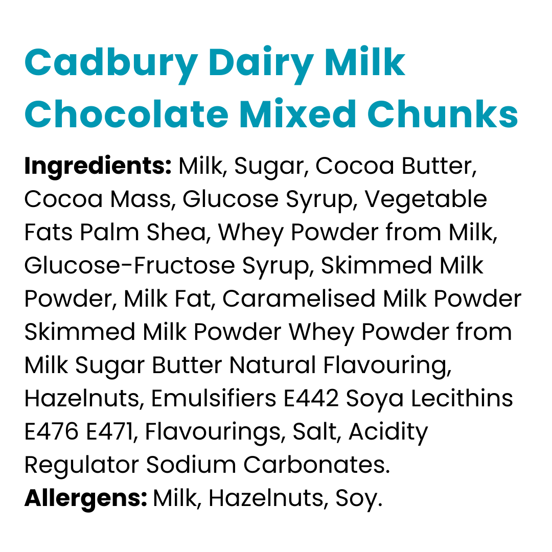 Cadbury Dairy Milk Chocolate Mixed Chunks Tin 700 g