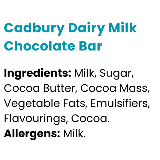 Cadbury Dairy Milk Chocolate Bar 45g x 48