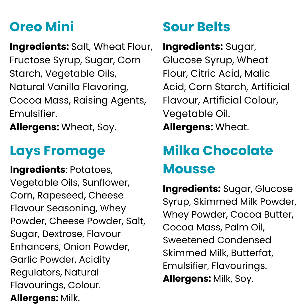 Chamoy Guys Gift Box Milka Chocolate Mousse, Lays Fromage, Oreo Mini & Sour Belts