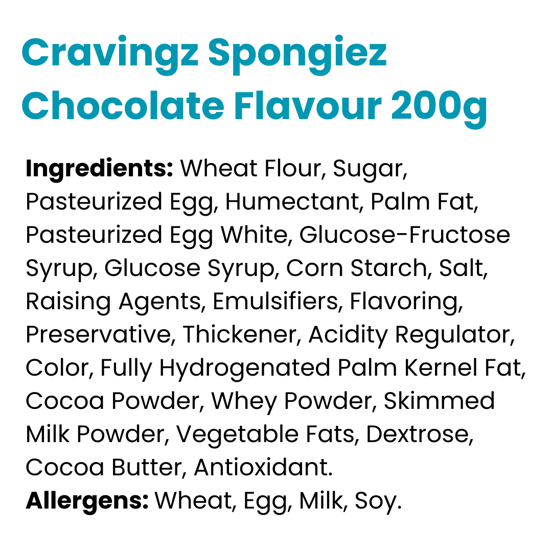Cravingz Spongiez Chocolate Flavour 200g