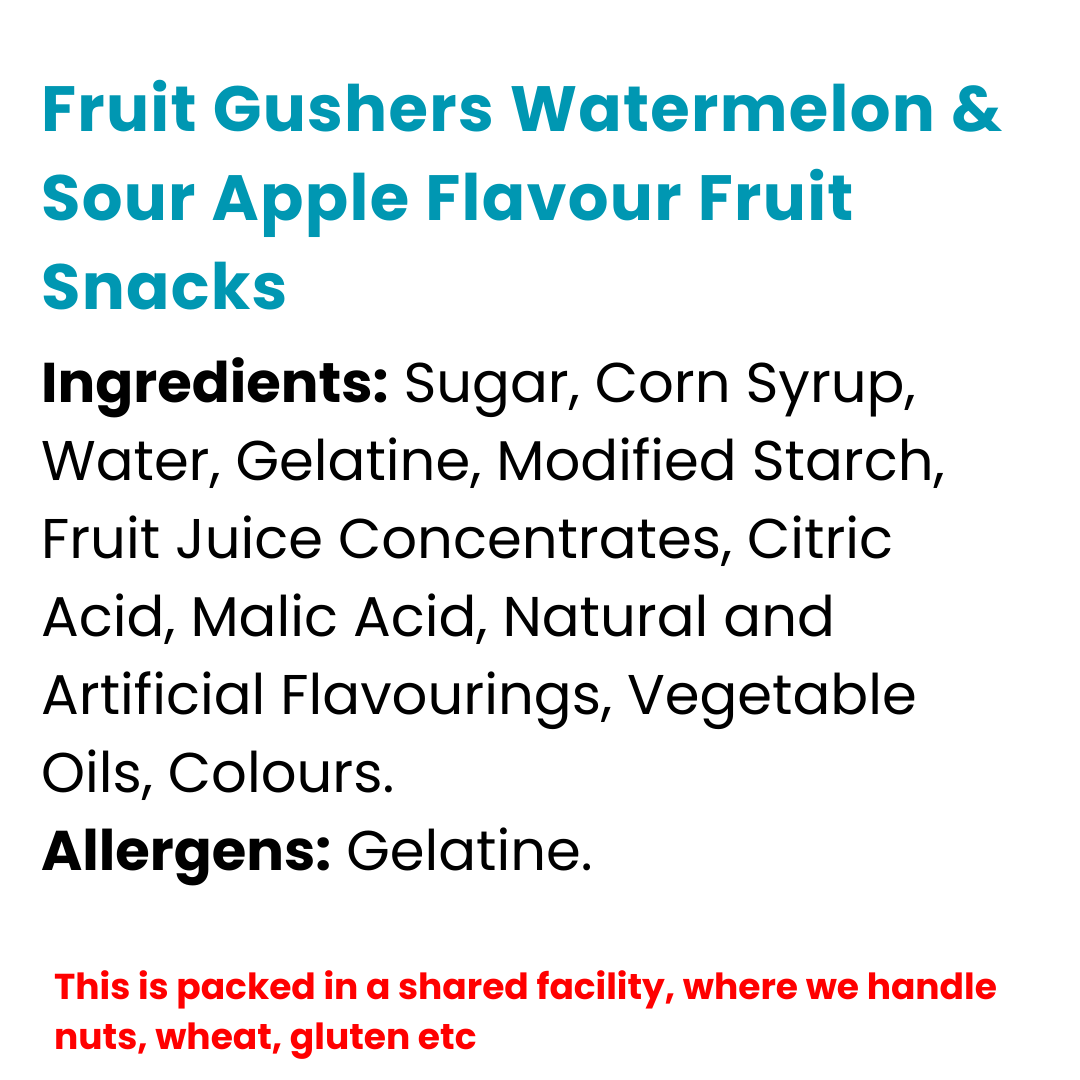 Fruit Gushers Watermelon & Sour Apple Flavour Fruit Snacks