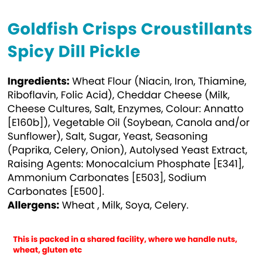 Goldfish Crisps Croustillants Spicy Dill Pickle Flavour 177g