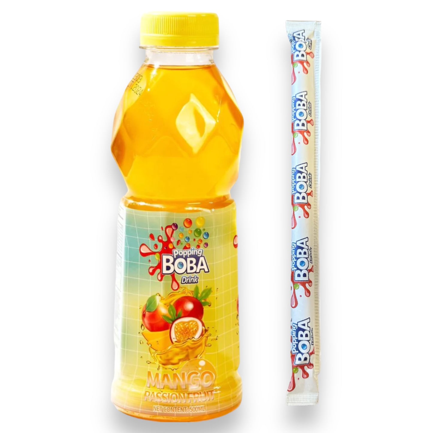 Popping Boba Drink - Mango Passion (500ml) (Past Dated)