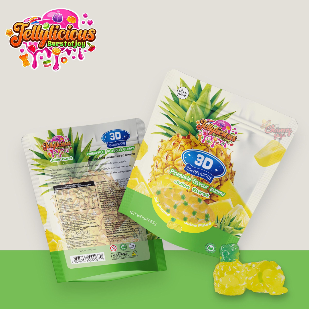 Jellylicious 3D Pineapple Flavour Gummy Candy