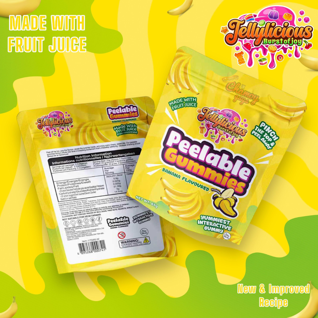 Jellylicious Peelable Gummies – Banana Flavour