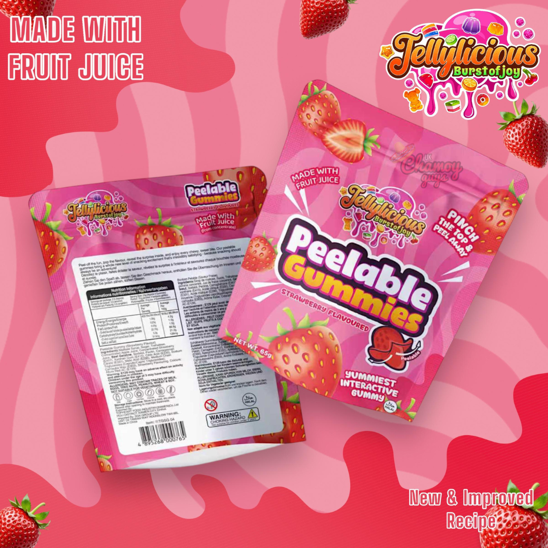 Jellylicious Peelable Gummies – Strawberry Flavour