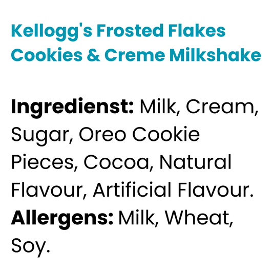 Kellogg's Frosted Flakes Cookies & Creme Milkshake - 343g