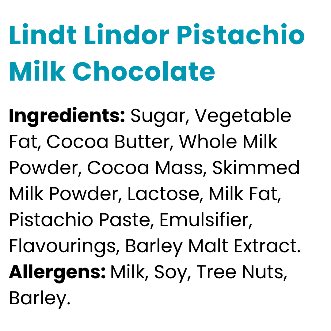 Lindt Lindor Pistachio Milk Chocolate