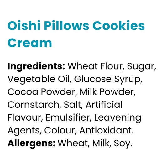 Oishi Pillows Cookies & Cream Party Size