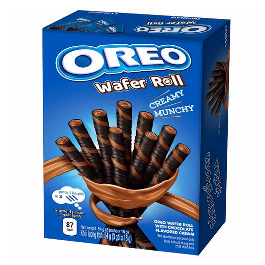 Oreo Wafer Rolls – Chocolate Cream Filled (54g)