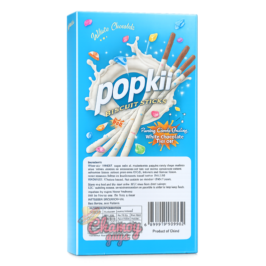 Popkii White Chocolate Biscuit Sticks (40g)