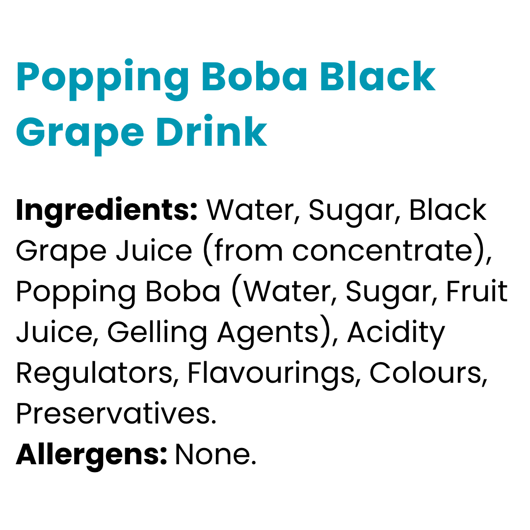 Popping Boba Black Grape Drink 300ml