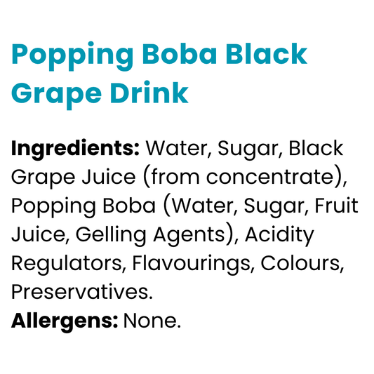 Popping Boba Black Grape Drink 300ml