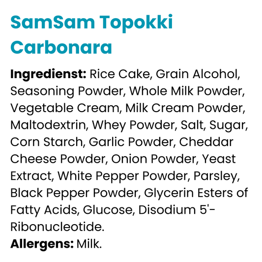 SamSam Topokki Carbonara