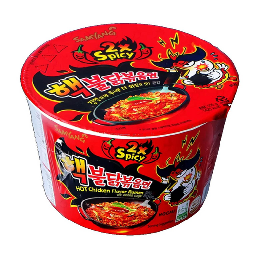 Samyang Buldak Hot Chicken Ramen Big Bowl – 2X Spicy Flavour (105g) Paste Dated - 25-06-2025