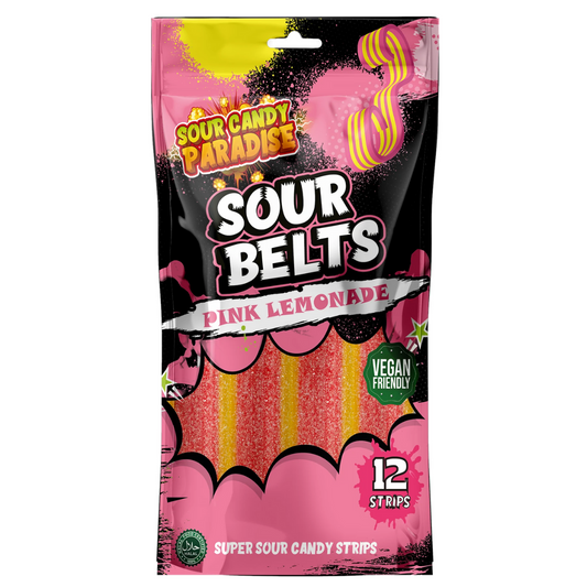 Sour Candy Paradise Sour Belts Pink Lemonade