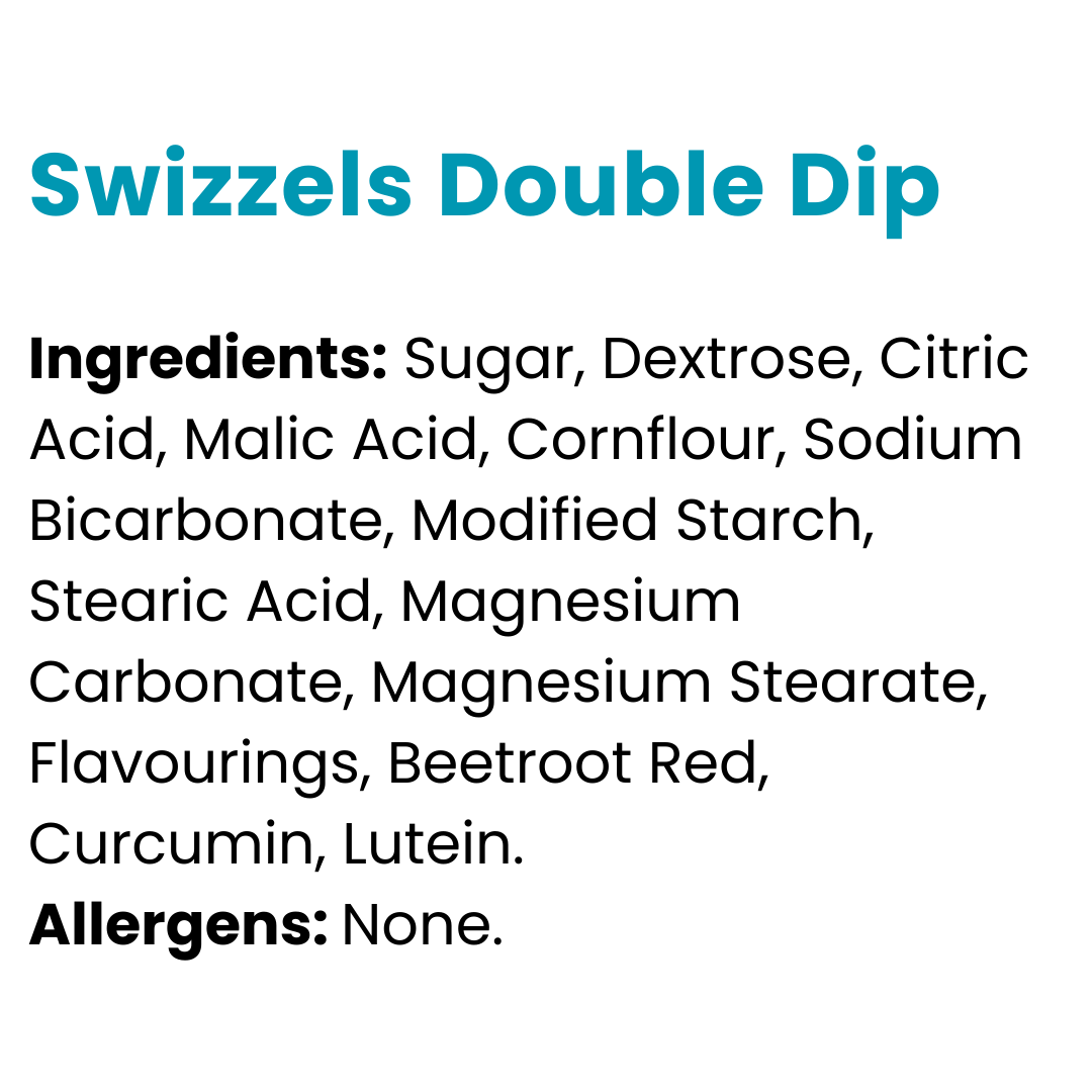 Swizzels Double Dip 19g - Classic Tangy Fruity Fizzy Sherbet Powders with Iconic Swizzelstick for Nostalgic Sweet and Sour Experience