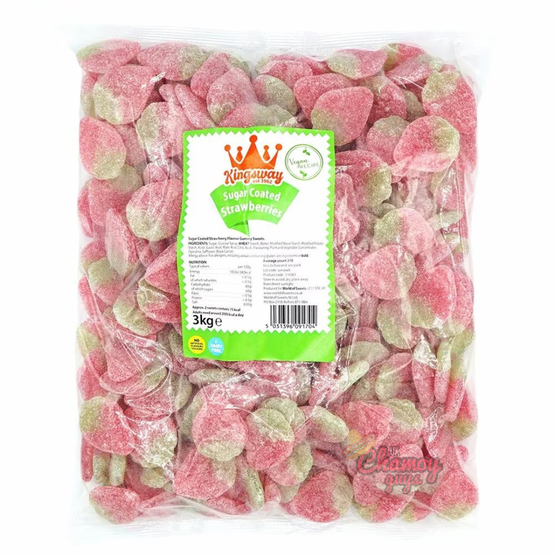 Kingsway Sugar Coated Strawberries 3kg - Halal Friendly