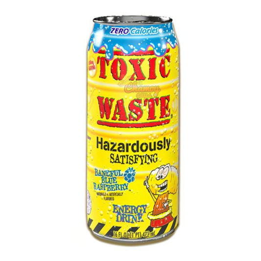 Toxic Waste Baneful Blue Raspberry Energy Drink 473ml - Pack of 4 (Past Dated)