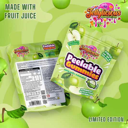 Jellylicious Peelable Gummies – Green Apple Flavour