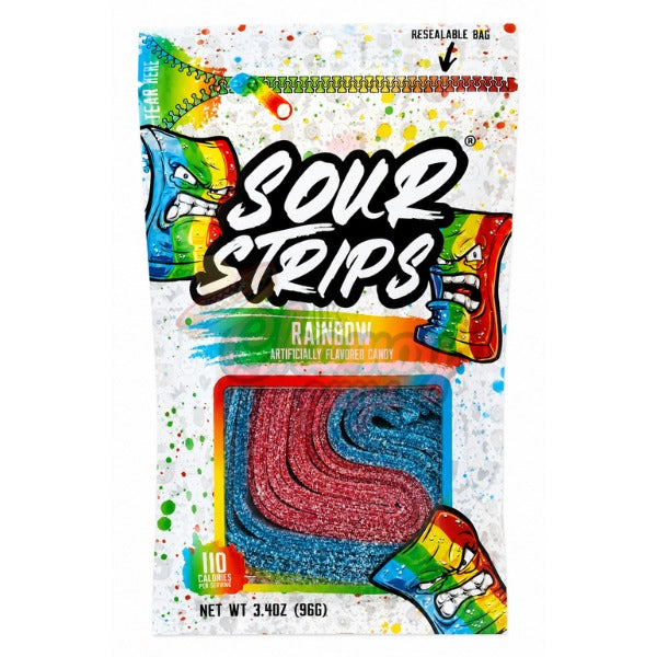 Sour Strips Rainbow Candy - 96g