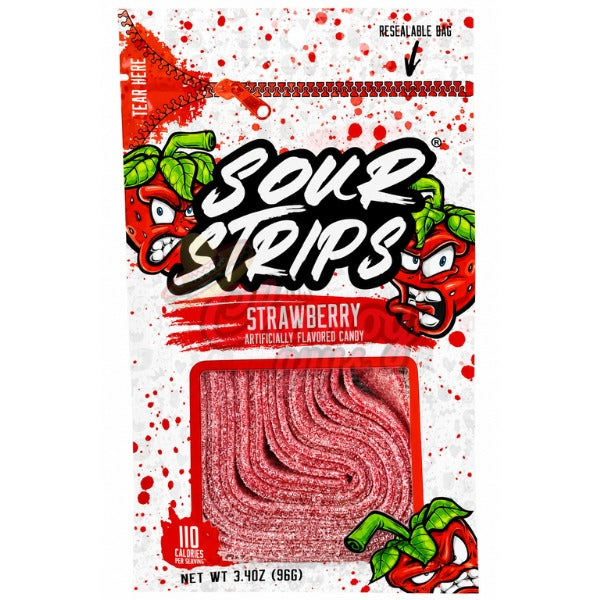 Sour Strips Strawberry Candy - 96g