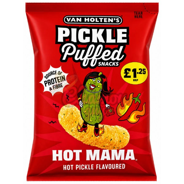 Van Holten's Hot Mama Hot Pickle Puffed Snacks