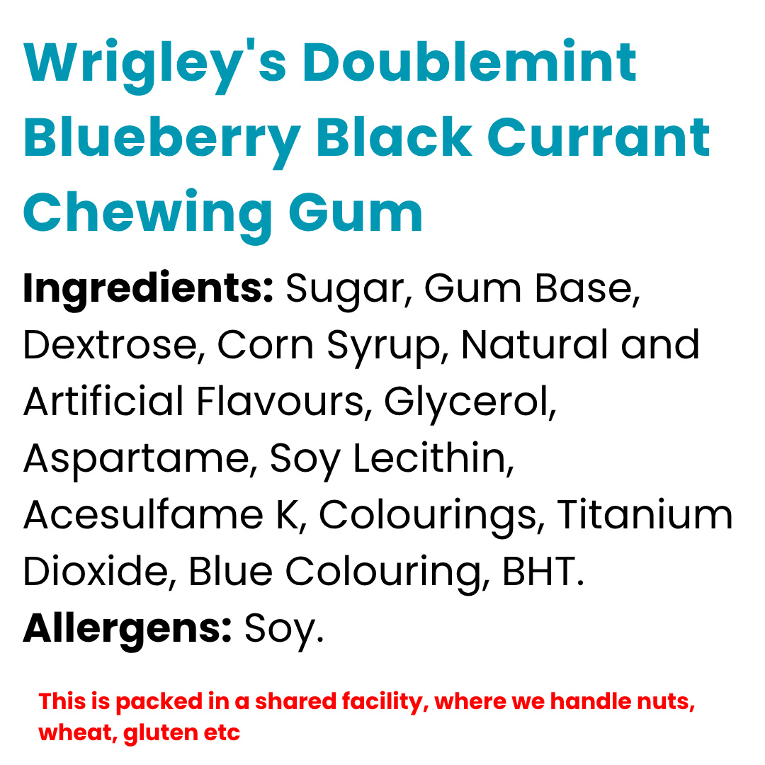 Wrigley's Doublemint Blueberry Black Currant Chewing Gum | 2 for £20