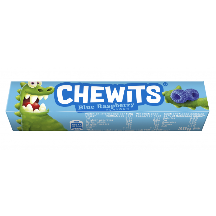 Chewits Blue Raspberry Chewy Sweets 30g