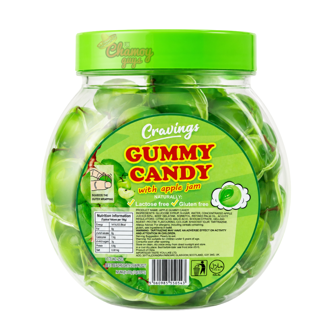 Cravings Jam Filled Apple Gummy Candy Jar