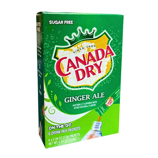 Canada Dry Ginger Ale Drink Mix – Zero Sugar (6 Sachets, 15.6g)