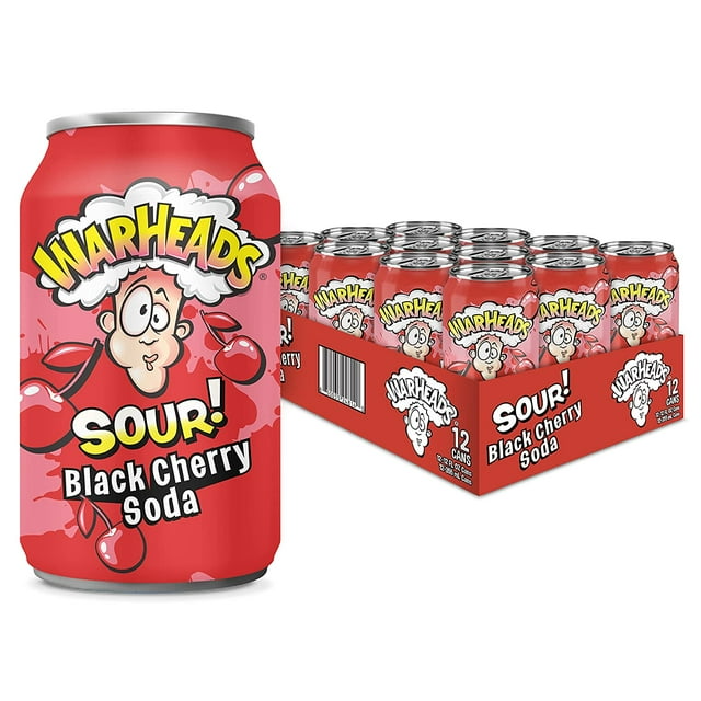 Warheads Sour Soda Black Cherry 355ml