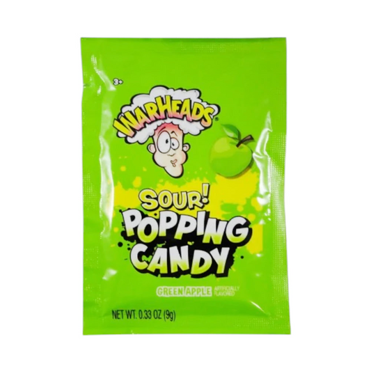 Warheads Sour Popping Candy Trio – Blue Raspberry, Green Apple & Watermelon × 20