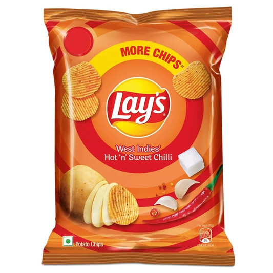 Lays West Indies Hot And Sweet Chilli Share Size pack 82g