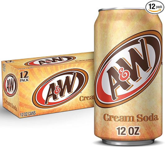 A&W Cream Soda Cans USA 12oz