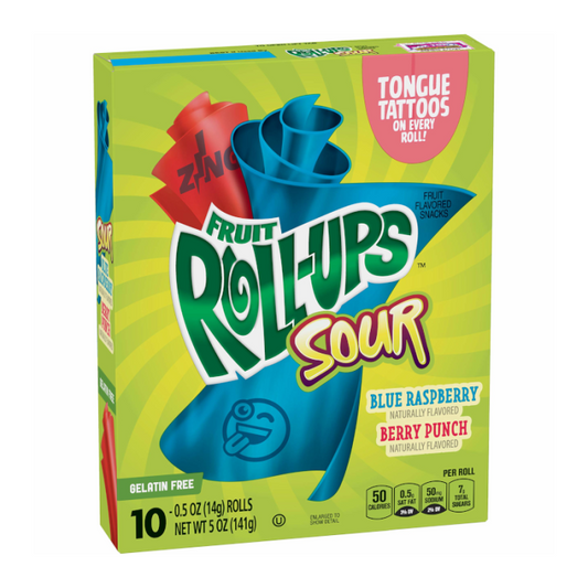 Betty Crocker Fruit Roll-ups Sour 5oz (141g)