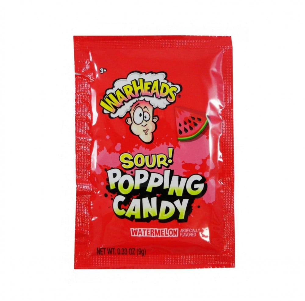 Warheads Sour Popping Candy Trio – Blue Raspberry, Green Apple & Watermelon × 20