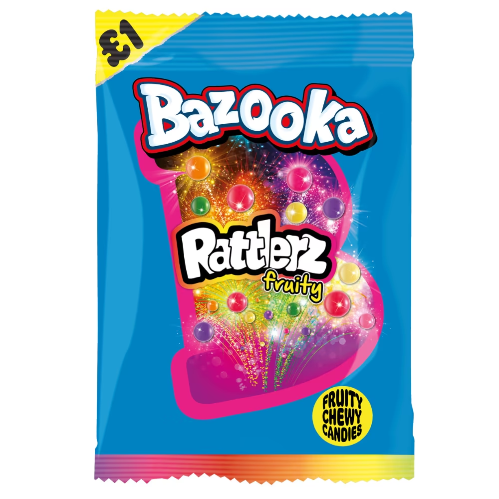 Bazooka Rattlerz Fruity Chew Candy 100g
