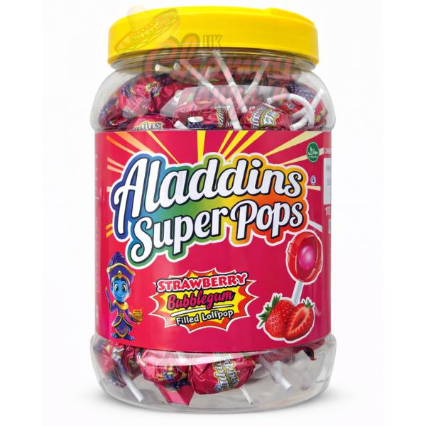 Aladdin’s Super Pops Lollipop 1020g - Strawberry Bubblegum