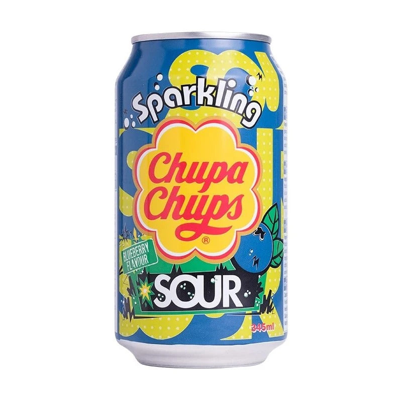 Chupa Chups Sour Blueberry Sparkling Can 345ml