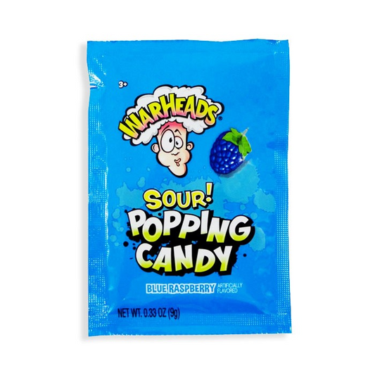 Warheads Sour Popping Candy Trio – Blue Raspberry, Green Apple & Watermelon × 20
