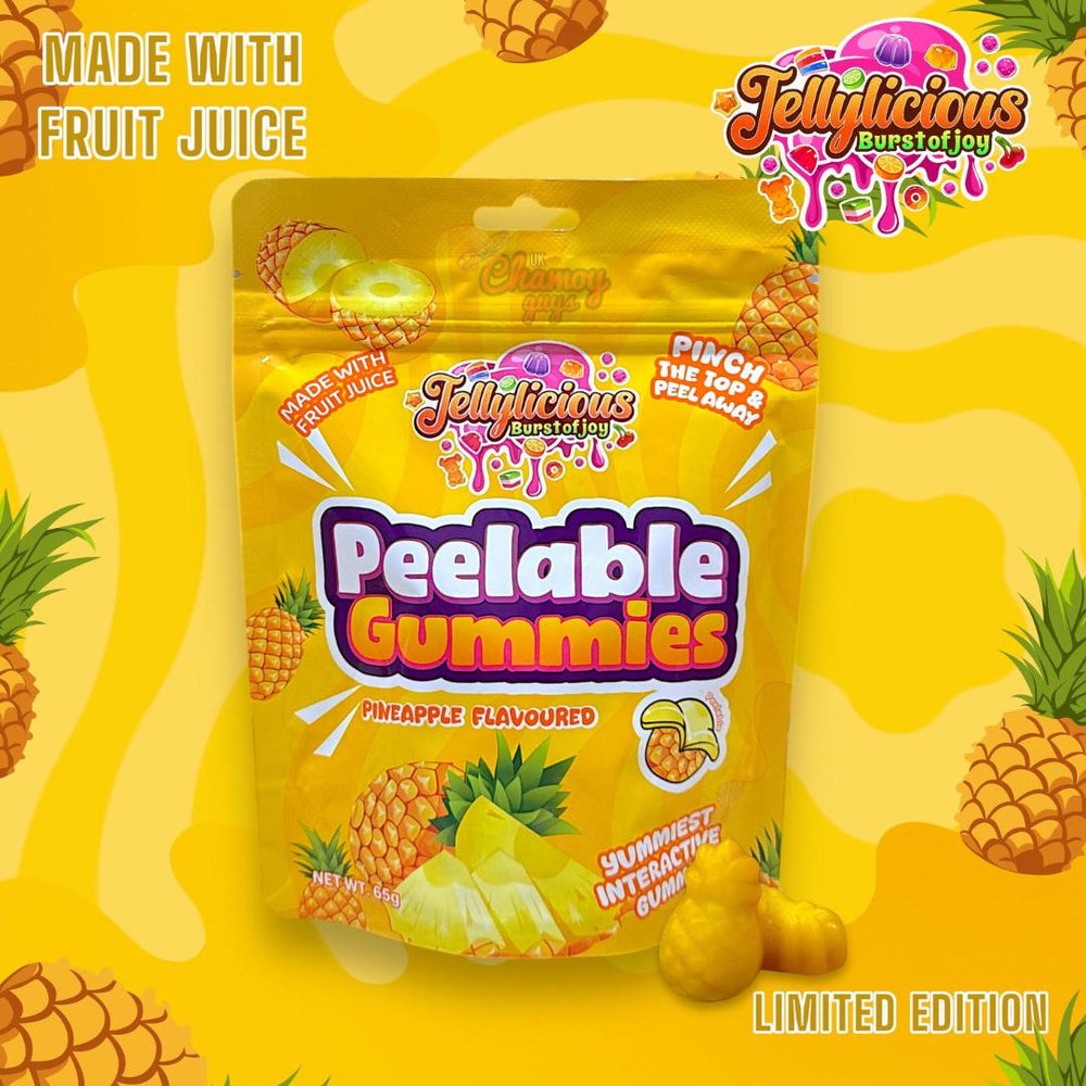 Jellylicious Peelable Gummies – Pineapple Flavour